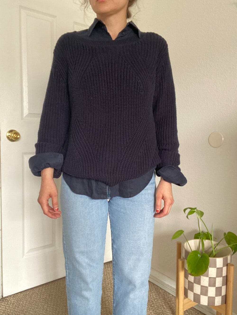 H&M Navy Blue Pullover Sweater